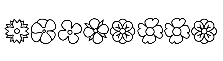 Flowers dots bats tfb  Free Fonts Download