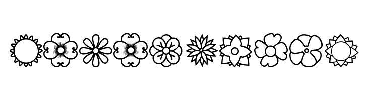 Flowers dots bats tfb  Free Fonts Download