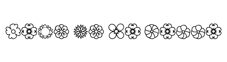 Flowers dots bats tfb  Free Fonts Download