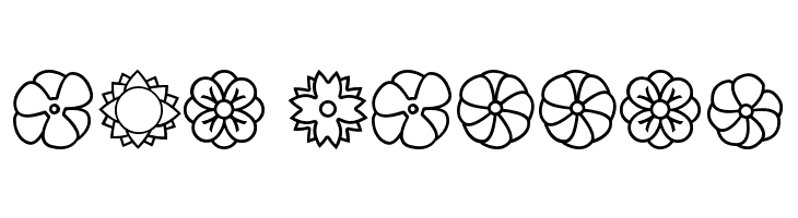 Flowers dots bats tfb  Free Fonts Download