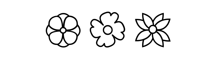 Flowers dots bats tfb  Free Fonts Download