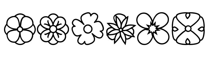 Flowers dots bats tfb  Free Fonts Download