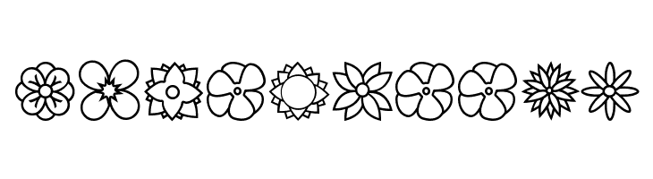 Flowers dots bats tfb  Free Fonts Download