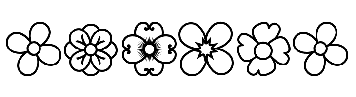 Flowers dots bats tfb  Free Fonts Download