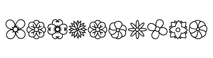 Flowers dots bats tfb  Free Fonts Download