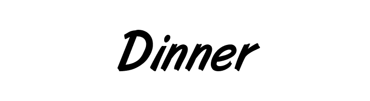 Dinner ArtBrush Medium Font