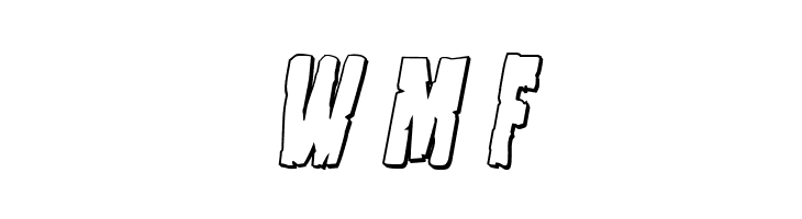 Clubber Lang 3D Italic  Free Fonts Download