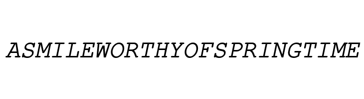 ER Kurier 1251 Italic  Free Fonts Download