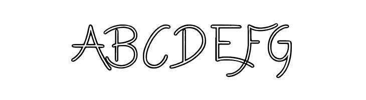 Lazy Girls hollow  Free Fonts Download