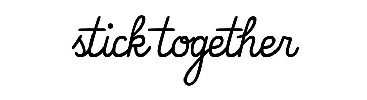 stick%2Btogether That's Font Folks! Italic Font