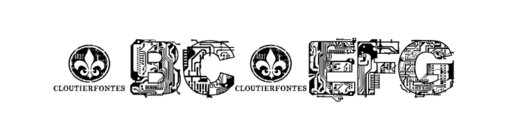 CF Circuit Electrique Regular  Free Fonts Download