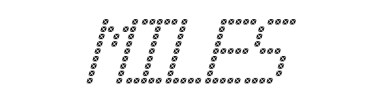 Cross led tfb Italic  Free Fonts Download