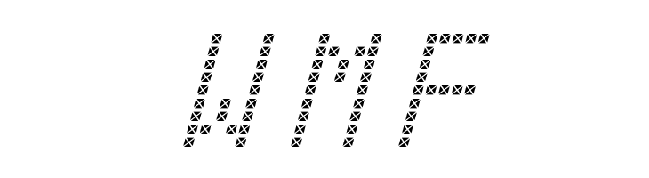 Cross led tfb Italic  Free Fonts Download