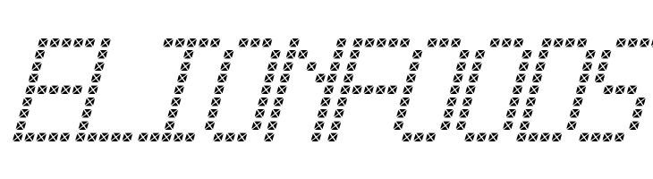 Cross led tfb Italic  Free Fonts Download