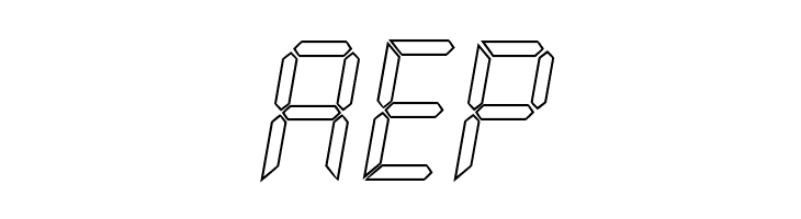 New X Digital tfb Hollow  Free Fonts Download