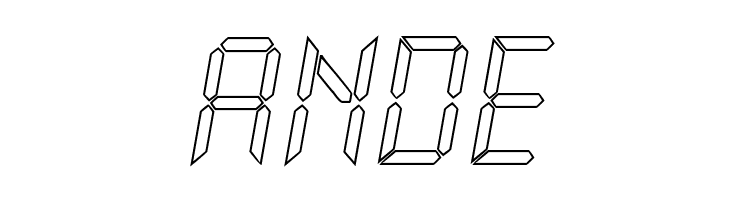 New X Digital tfb Hollow  Free Fonts Download