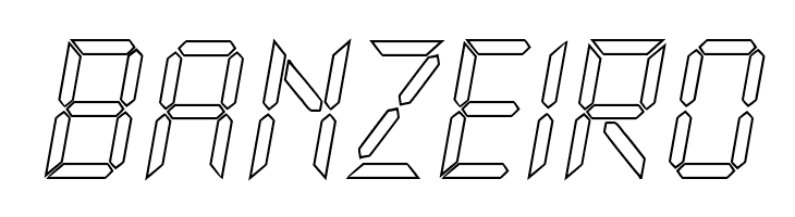 New X Digital tfb Hollow  Free Fonts Download