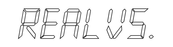 New X Digital tfb Hollow  Free Fonts Download