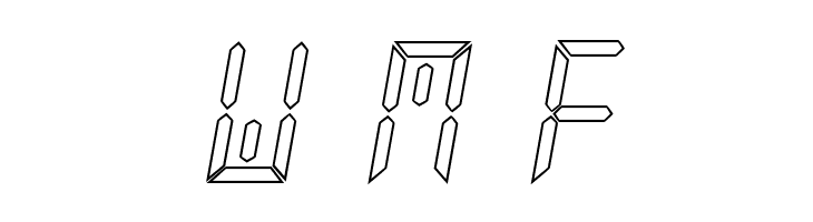 New X Digital tfb Hollow  Free Fonts Download