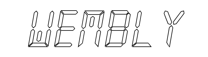 New X Digital tfb Hollow  Free Fonts Download