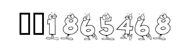 KR Toon Numbers  Free Fonts Download
