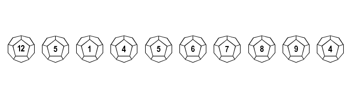 dPoly Dodecahedron  Free Fonts Download