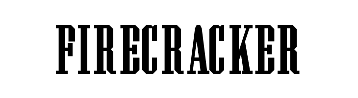 FIRECRACKER Wood Block One Regular Font