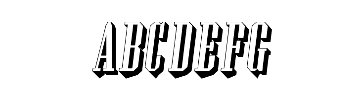 Wood Block One With Shadow Italic  Free Fonts Download