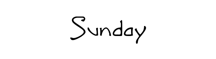 Sunday Greeting [Plain]:001.000 Font