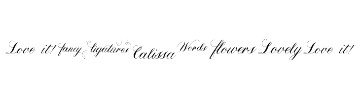 Calissa Words  Free Fonts Download