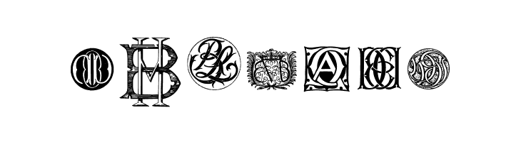 Intellecta Monograms Random Samples Nine  Free Fonts Download
