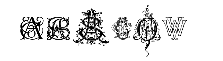 Intellecta Monograms Random Samples Nine  Free Fonts Download