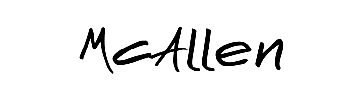 McAllen AndNow Hand Font