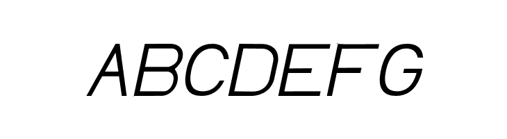 ABCDEFG EllipticaLightItalic Font