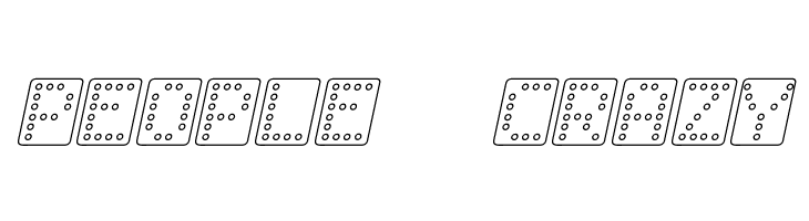 Domino bred kursiv omrids  Free Fonts Download