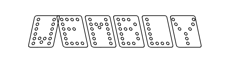 Domino bred kursiv omrids  Free Fonts Download