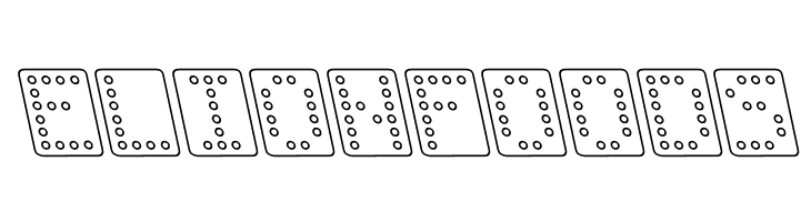 Domino bred kursiv omrids  Free Fonts Download
