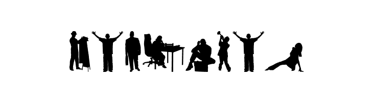 Human Silhouettes Free Two  Free Fonts Download
