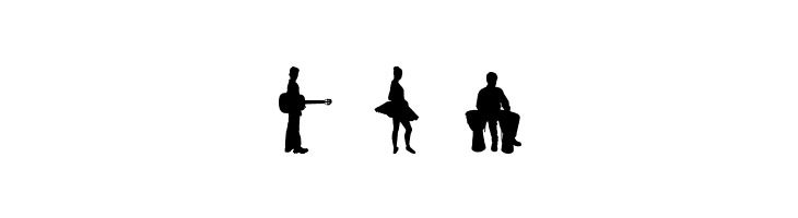 Human Silhouettes Free Two  Free Fonts Download