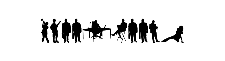 Human Silhouettes Free Two  Free Fonts Download