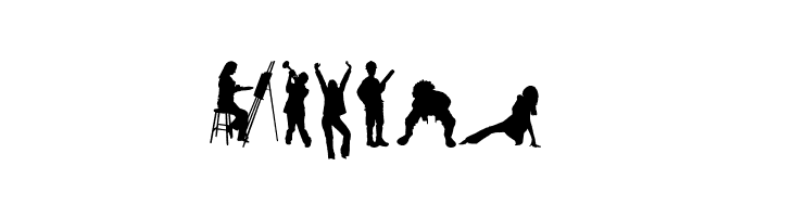 HumanSilhouettesFreeTwo  Free Fonts Download