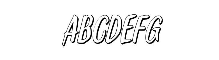 Kennebunkport 3D Italic  Free Fonts Download