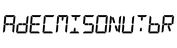 Digital Counter 7 Italic  Free Fonts Download