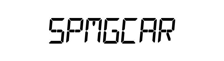 Digital Counter 7 Italic  Free Fonts Download