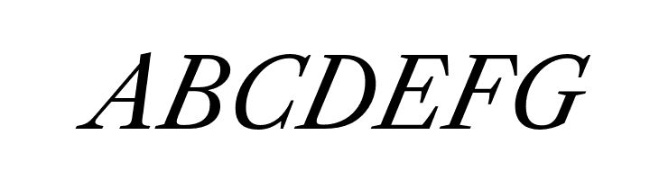 ABCDEFG LibreCaslonText-Italic Font