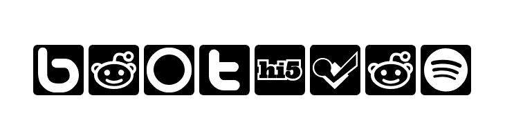 Social Icons Pro Set 1 - Rounded  Free Fonts Download