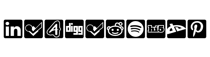 Social Icons Pro Set 1 - Rounded  Free Fonts Download