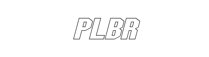 Blitzwing Extended Hollow Italic  Free Fonts Download