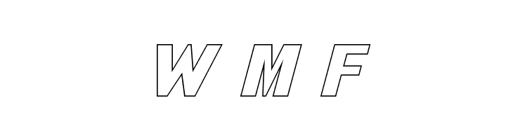 Blitzwing Extended Hollow Italic  Free Fonts Download