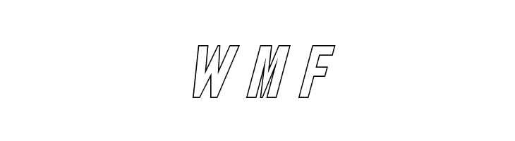 Blitzwing Hollow Italic  Free Fonts Download